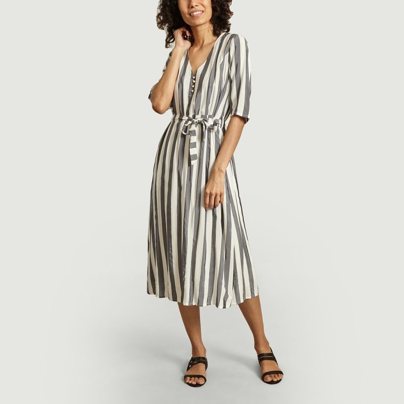 Striped belted dress Odessa Bungalow - Tinsels