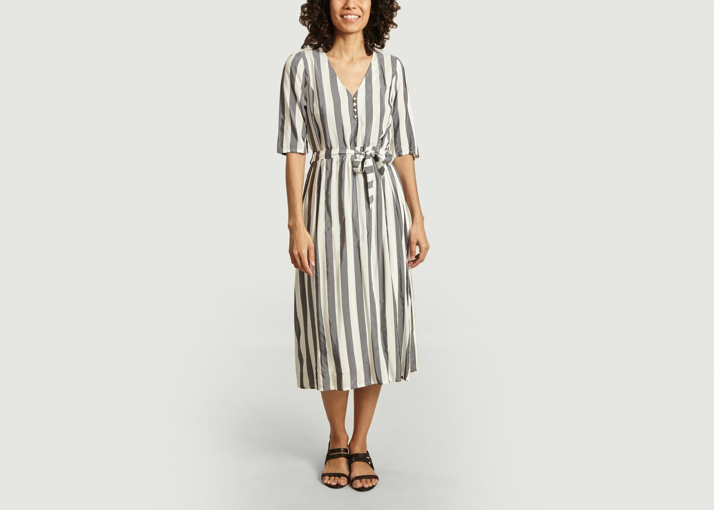 Striped belted dress Odessa Bungalow - Tinsels
