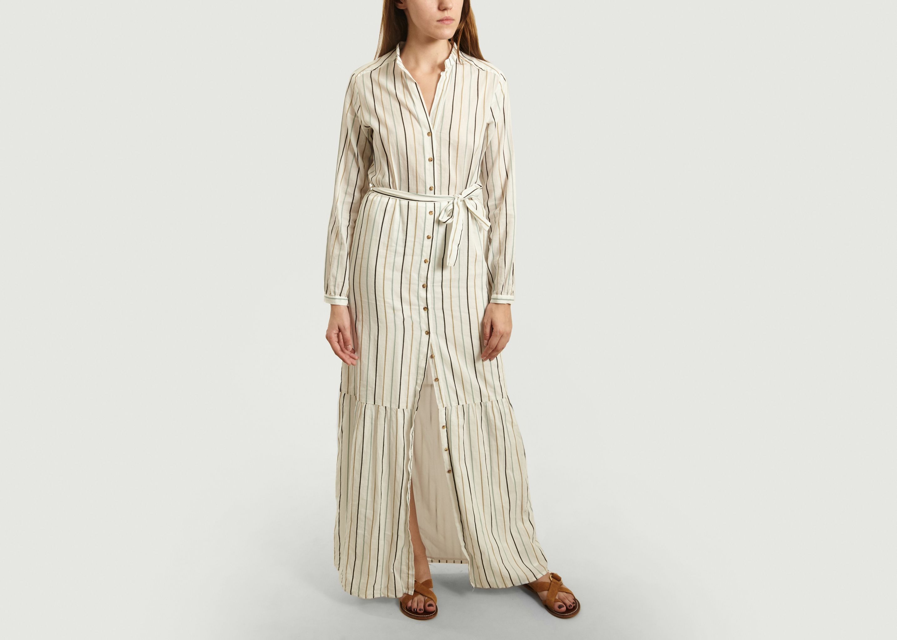 Ofra Long Striped Shirt-Dress - Tinsels