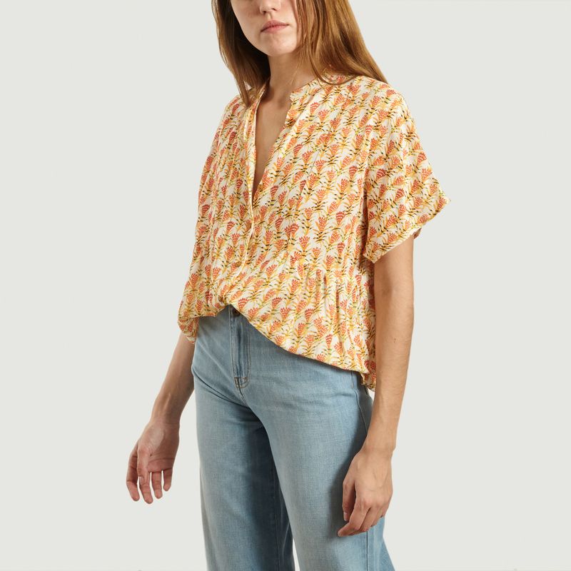 Chemise Fleurie Manches Courtes Oki - Tinsels