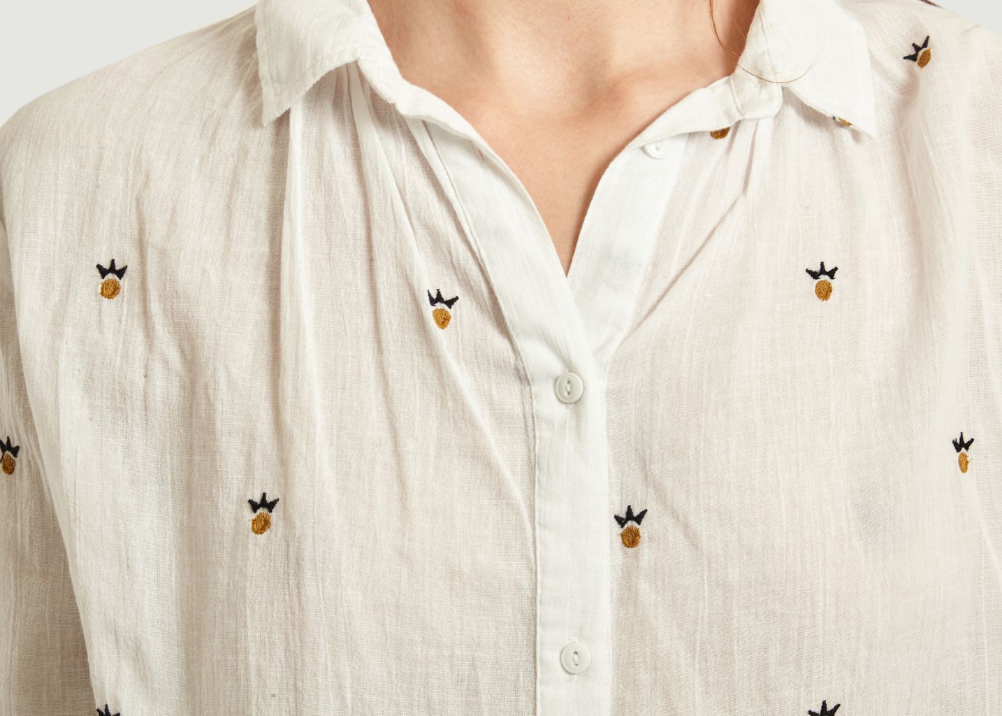 Onawa Pineapple Pattern Cotton Shirt - Tinsels