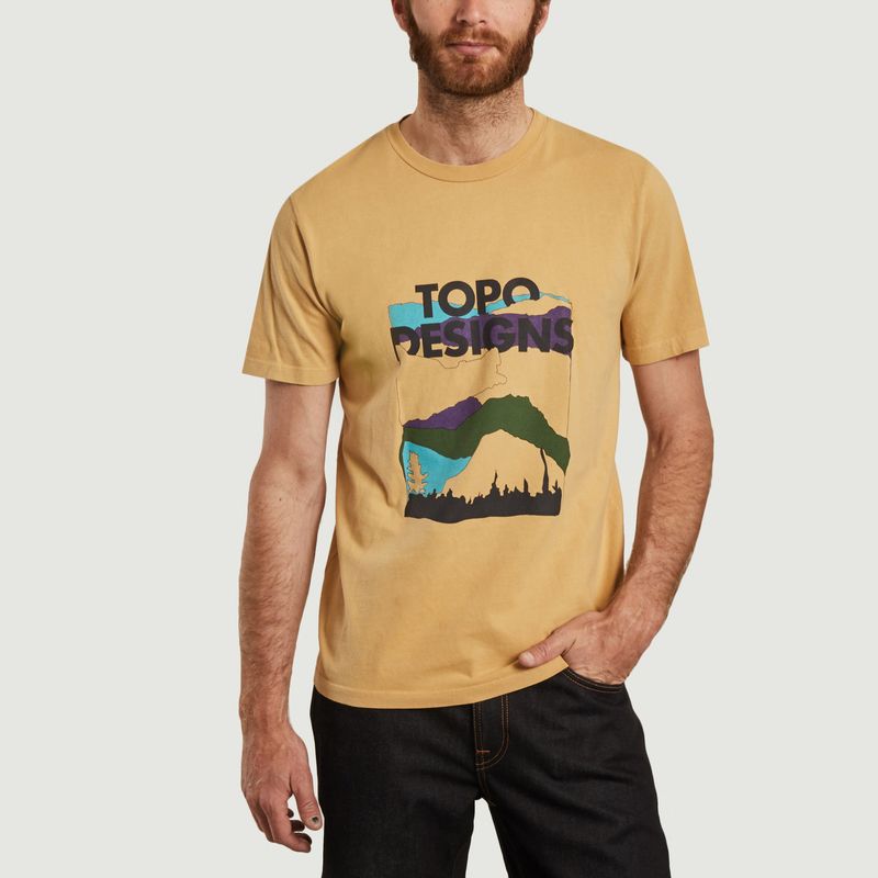 T-shirt imprimé en coton bio Red Mountain - Topo Designs