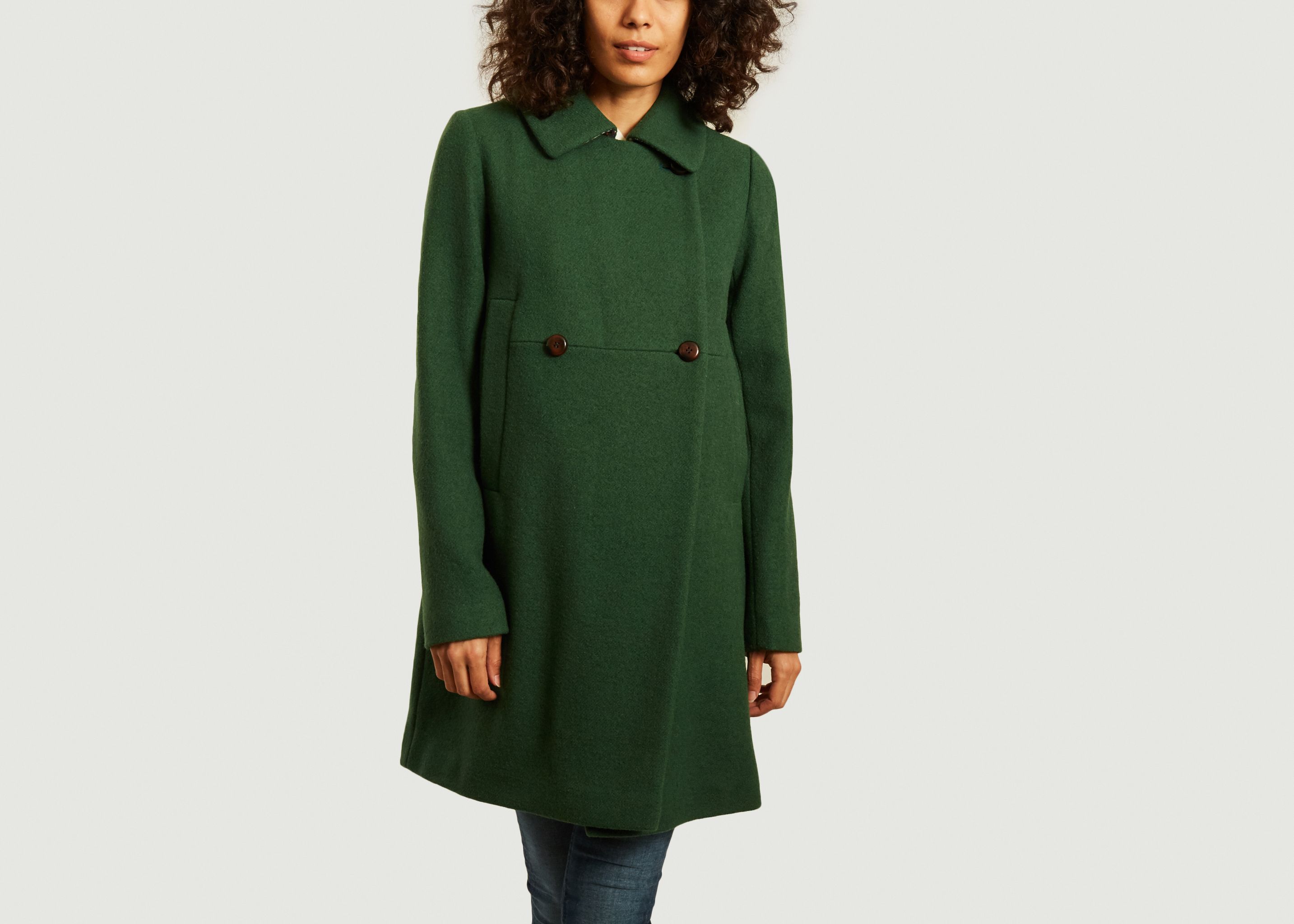 Short Coat Chantilly Green - Trench And Coat