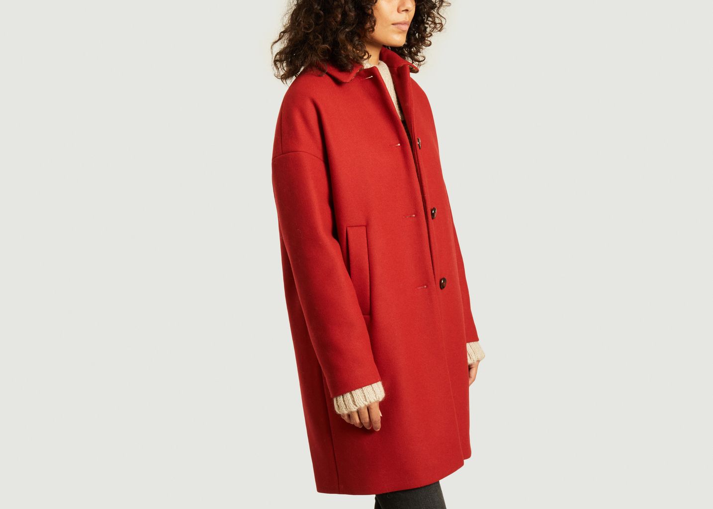 Chablis Red Coat - Trench And Coat
