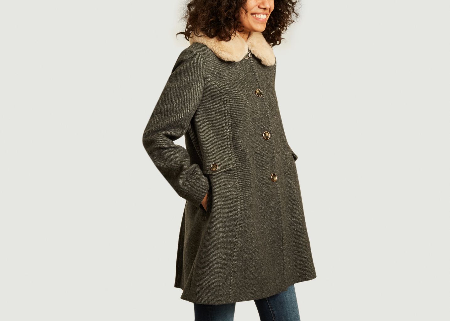 Balmaz coat with removable collar - Trench And Coat