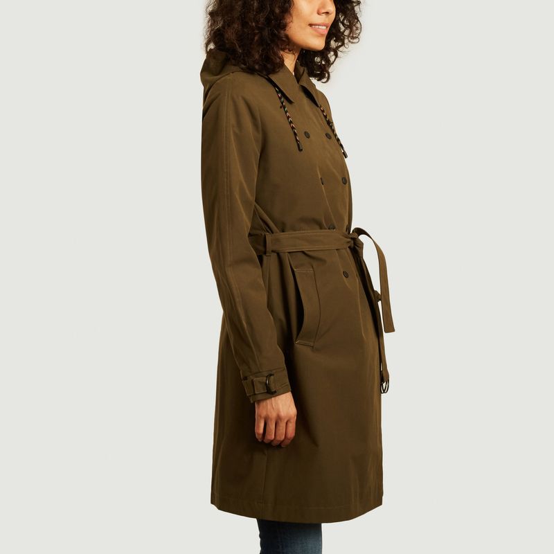 Sisteron mid-length hooded trench coat - Trench And Coat