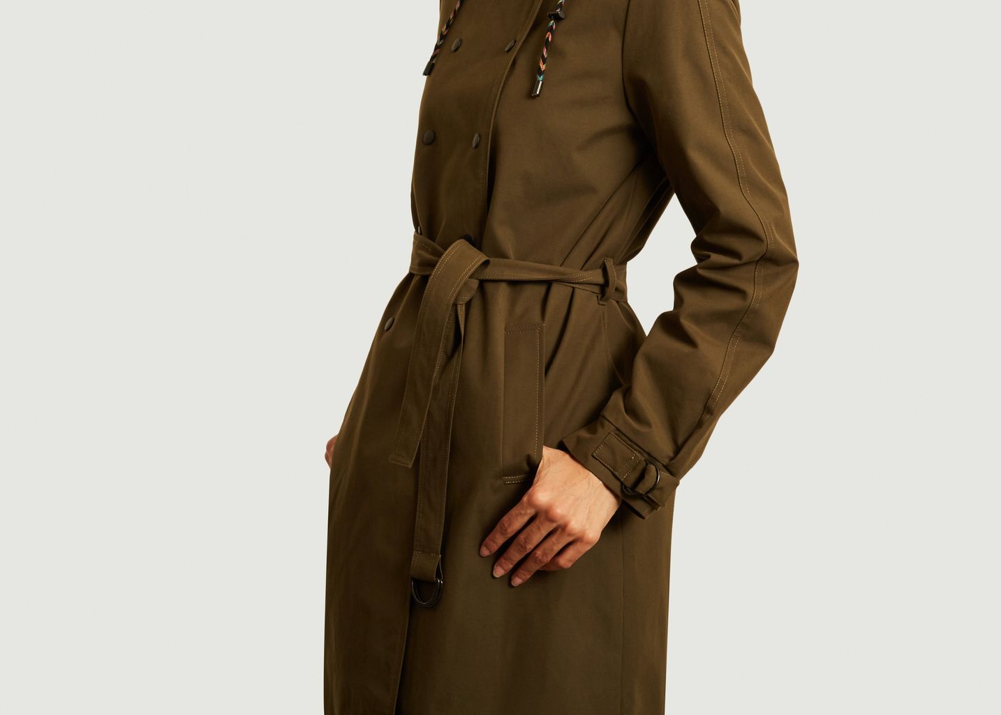 Sisteron mid-length hooded trench coat - Trench And Coat