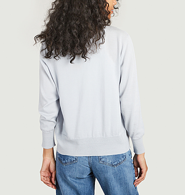 Extra-fine wool crop cardigan