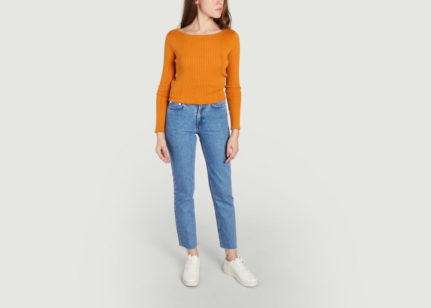 Thin sweater in organic cotton - Tricot