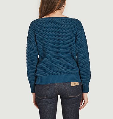 Organic cotton boat neck sweater