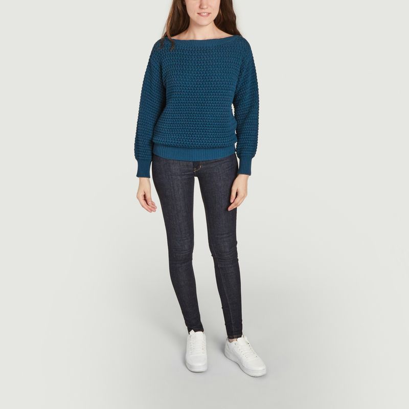 Organic cotton boat neck sweater - Tricot