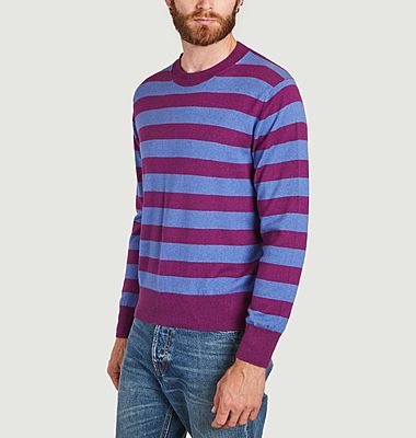 Recycled cashmere and cotton striped sweater