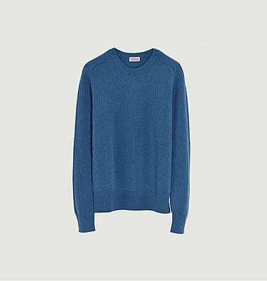 Ribbed sweater in organic wool