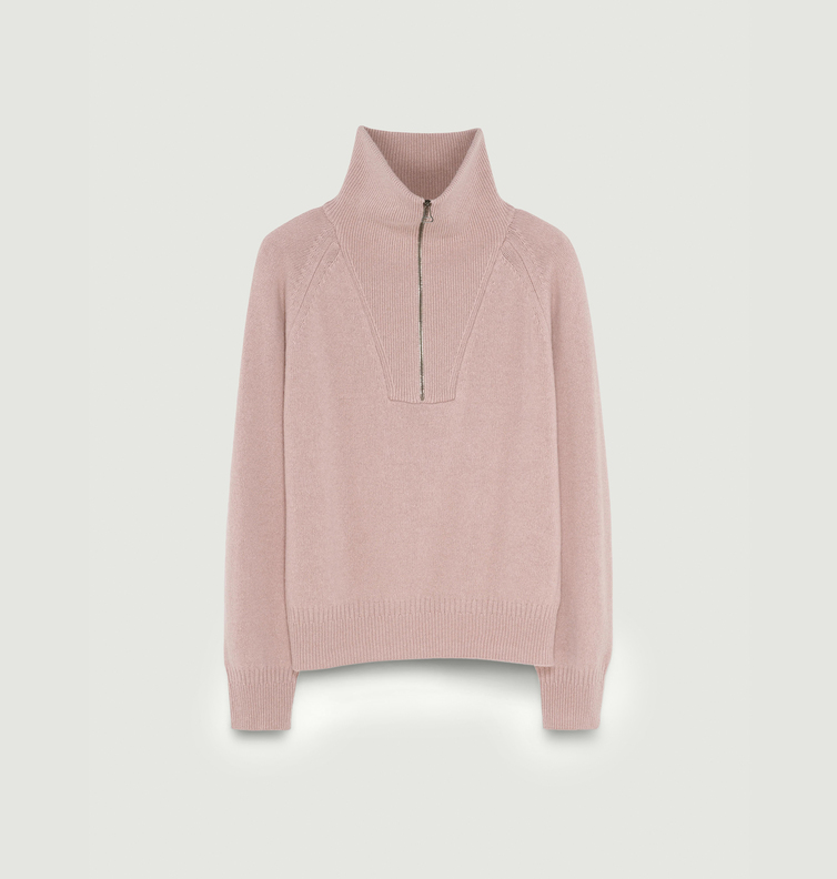 Cashmere zip neck jumper