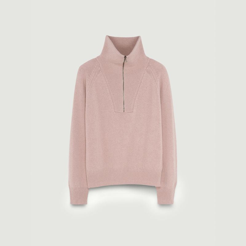 Pullover mit Reißverschlusskragen aus Kaschmir - Tricot