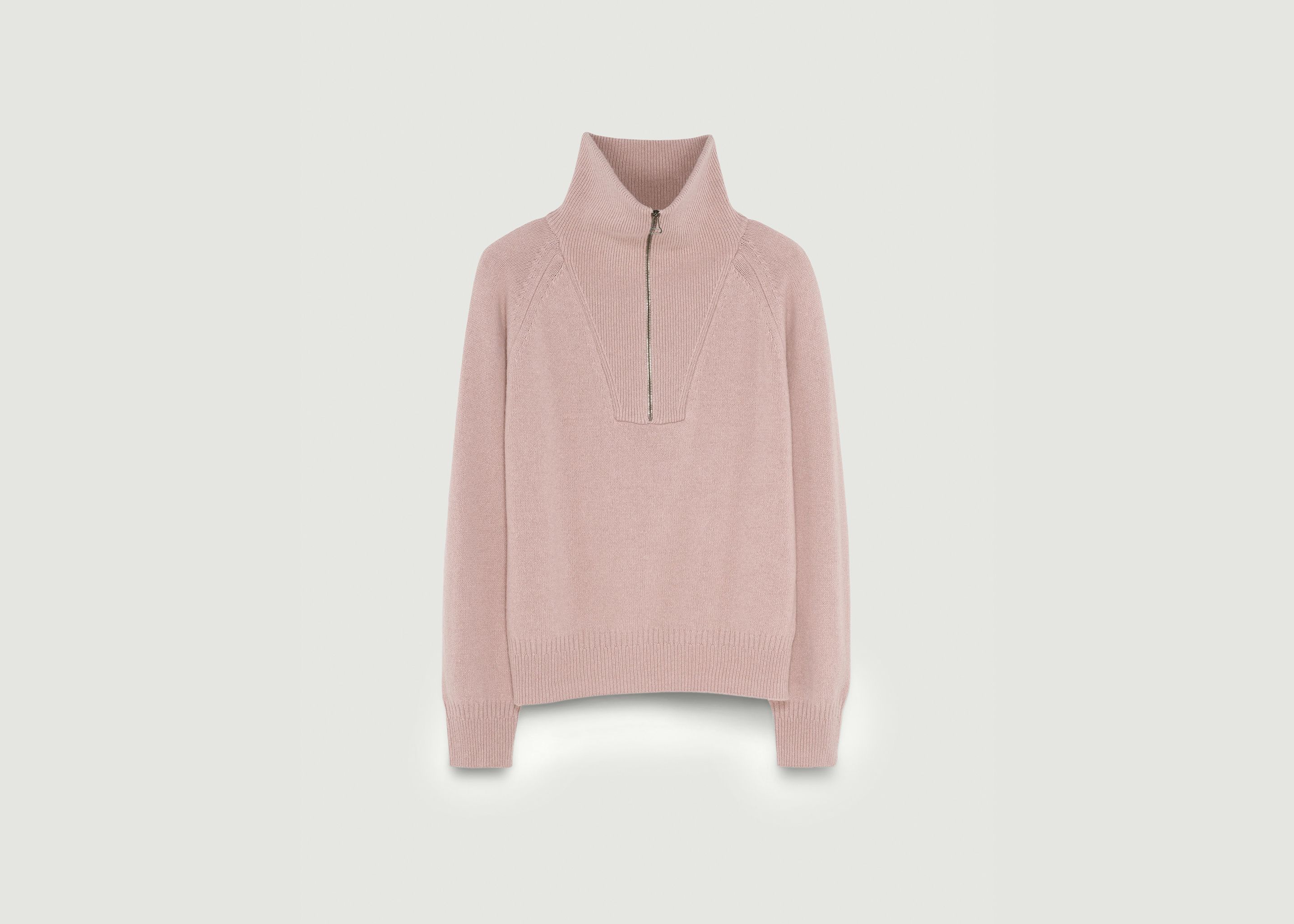 Pullover mit Reißverschlusskragen aus Kaschmir - Tricot