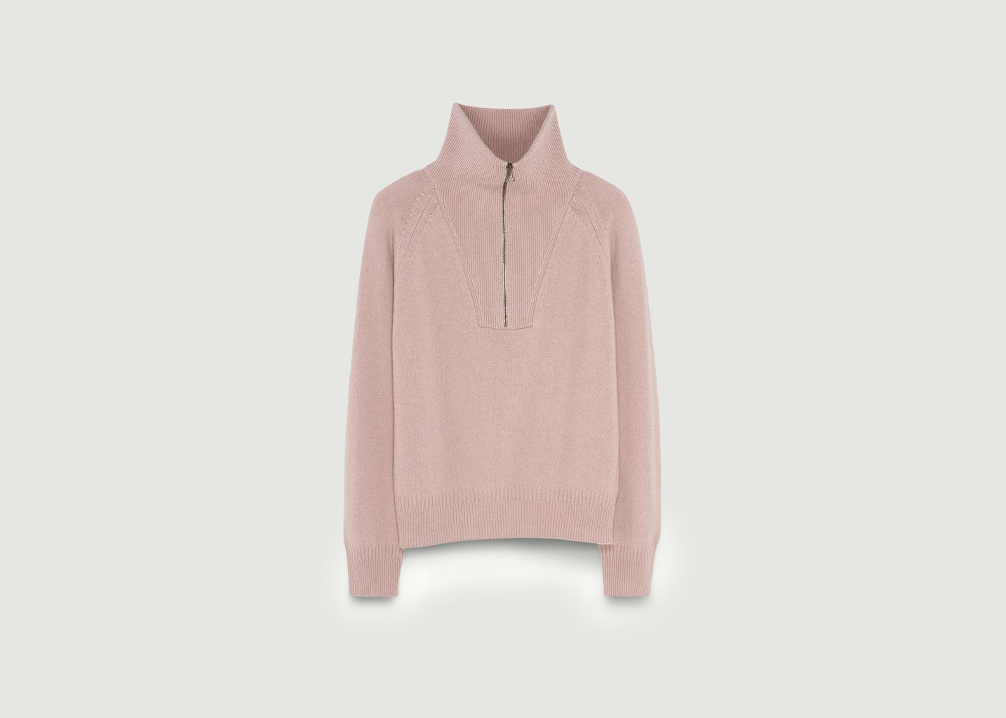 Pullover mit Reißverschlusskragen aus Kaschmir - Tricot