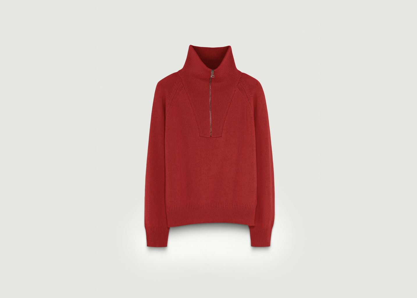 Pull col zippé en Cachemire - Tricot