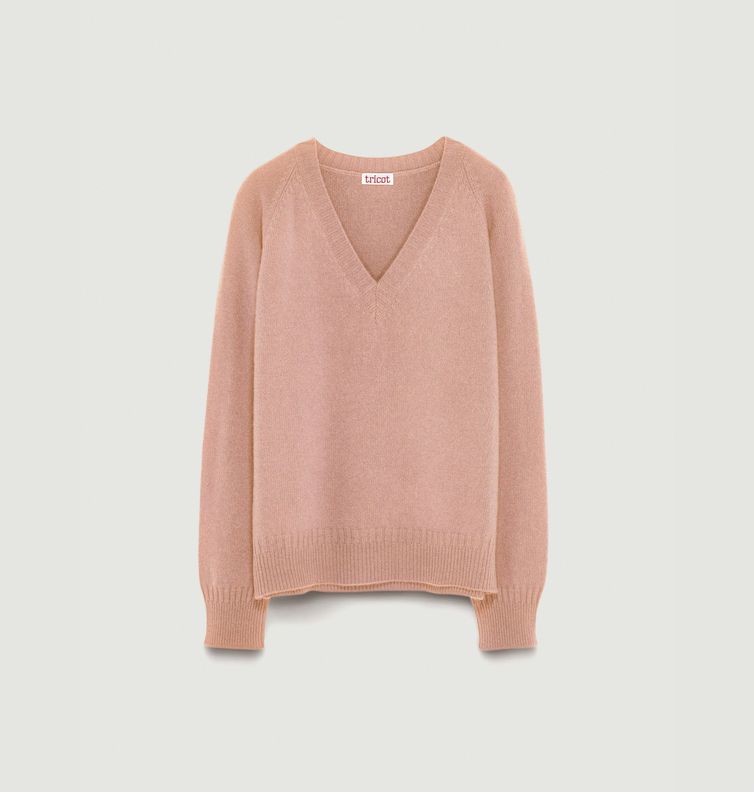 Pull col V en Cachemire
