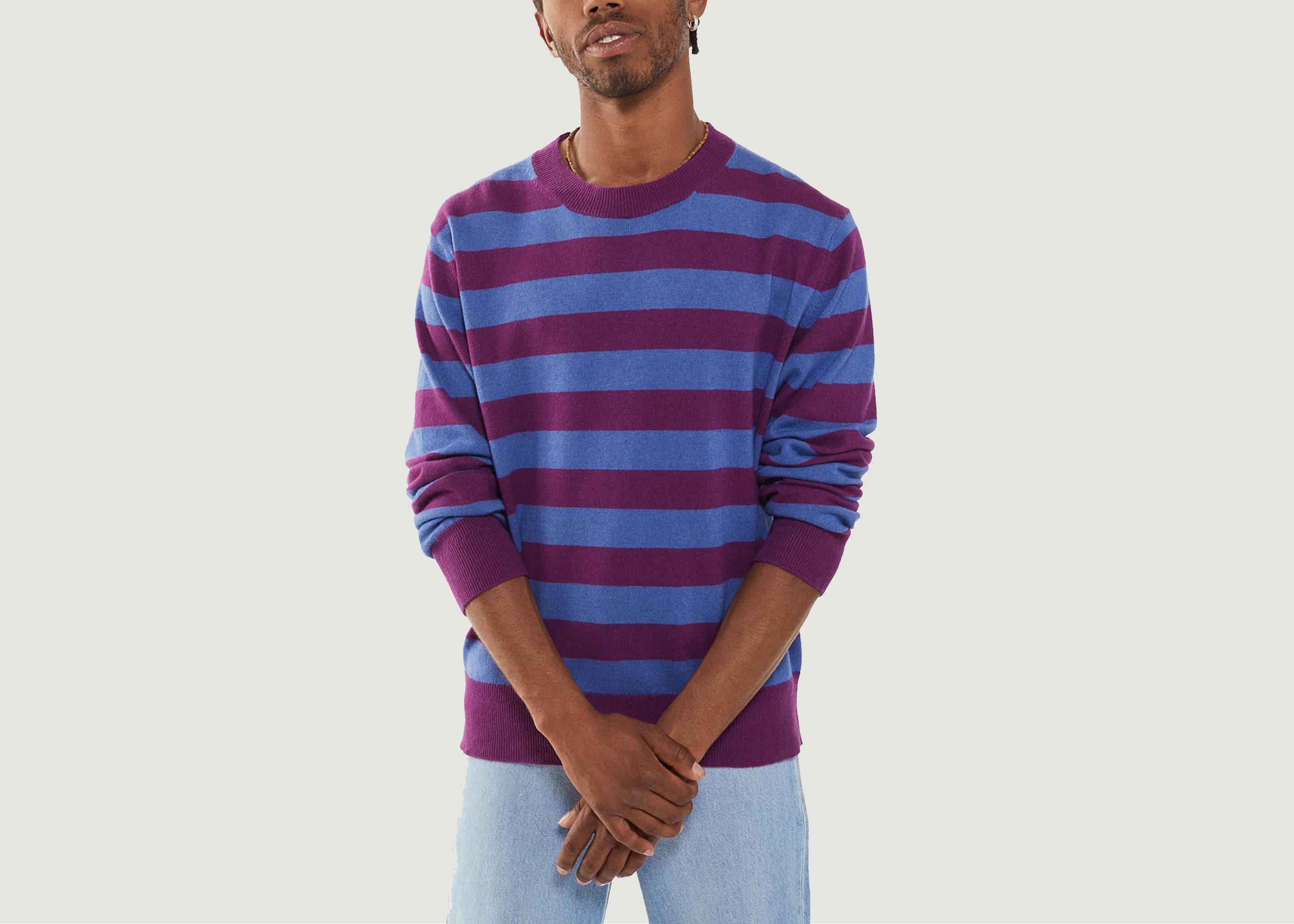 Pullover mit Rundhalsausschnitt und Streifen - Tricot