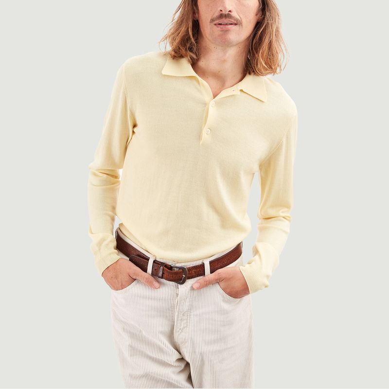 Polo shirt in extra-fine wool - Tricot