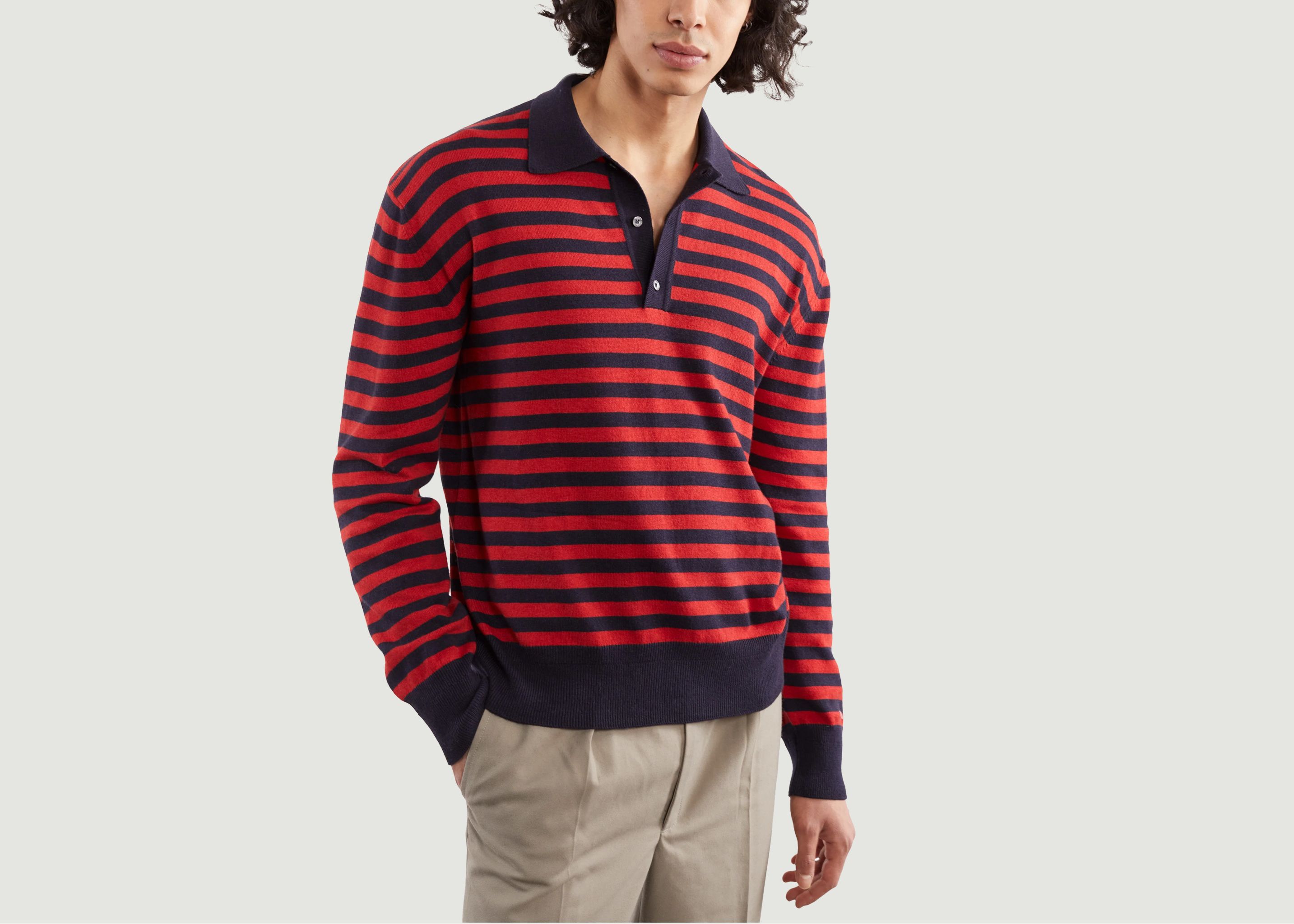 Striped polo shirt - Tricot