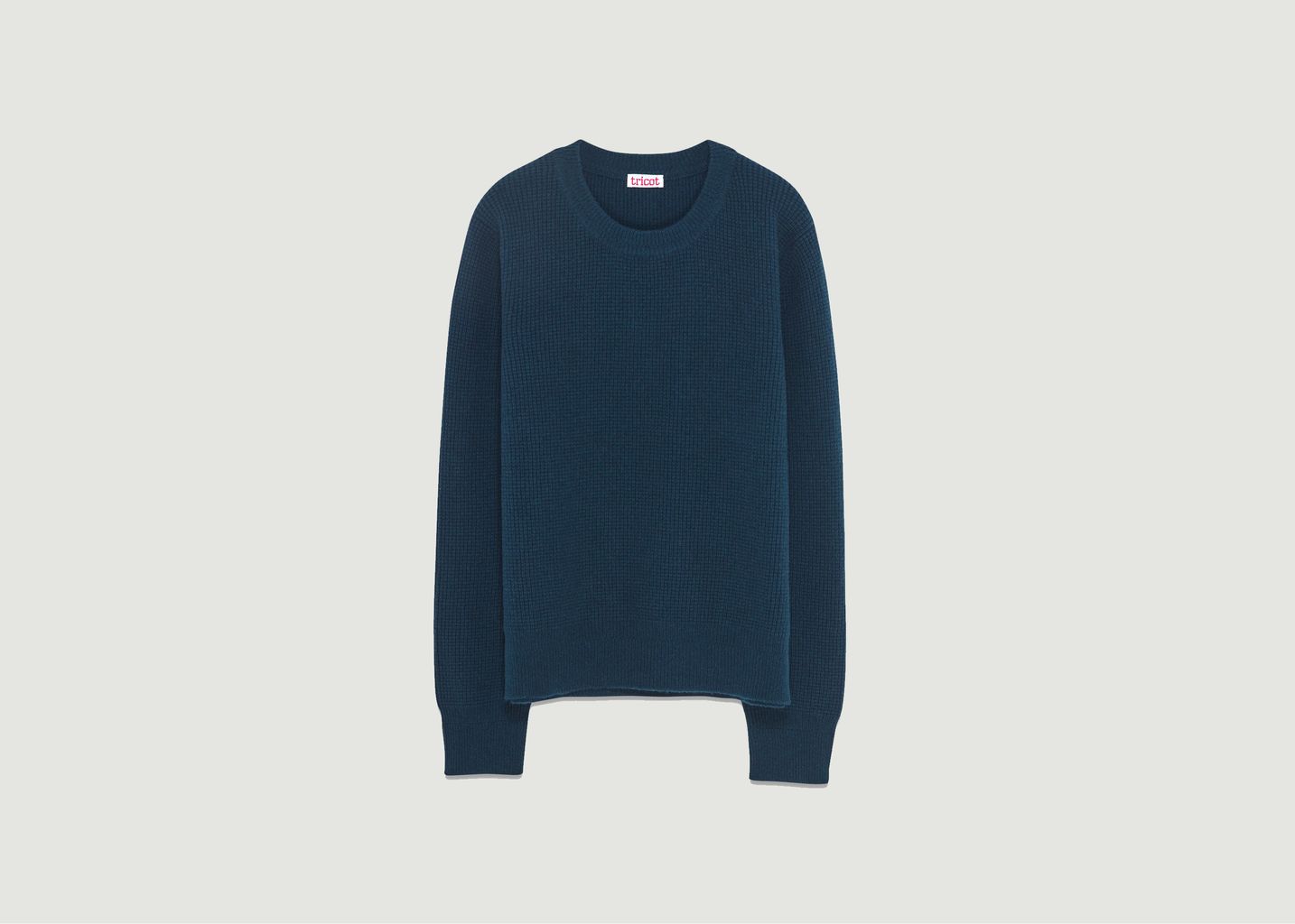 Pull col rond laine & cachemire  - Tricot