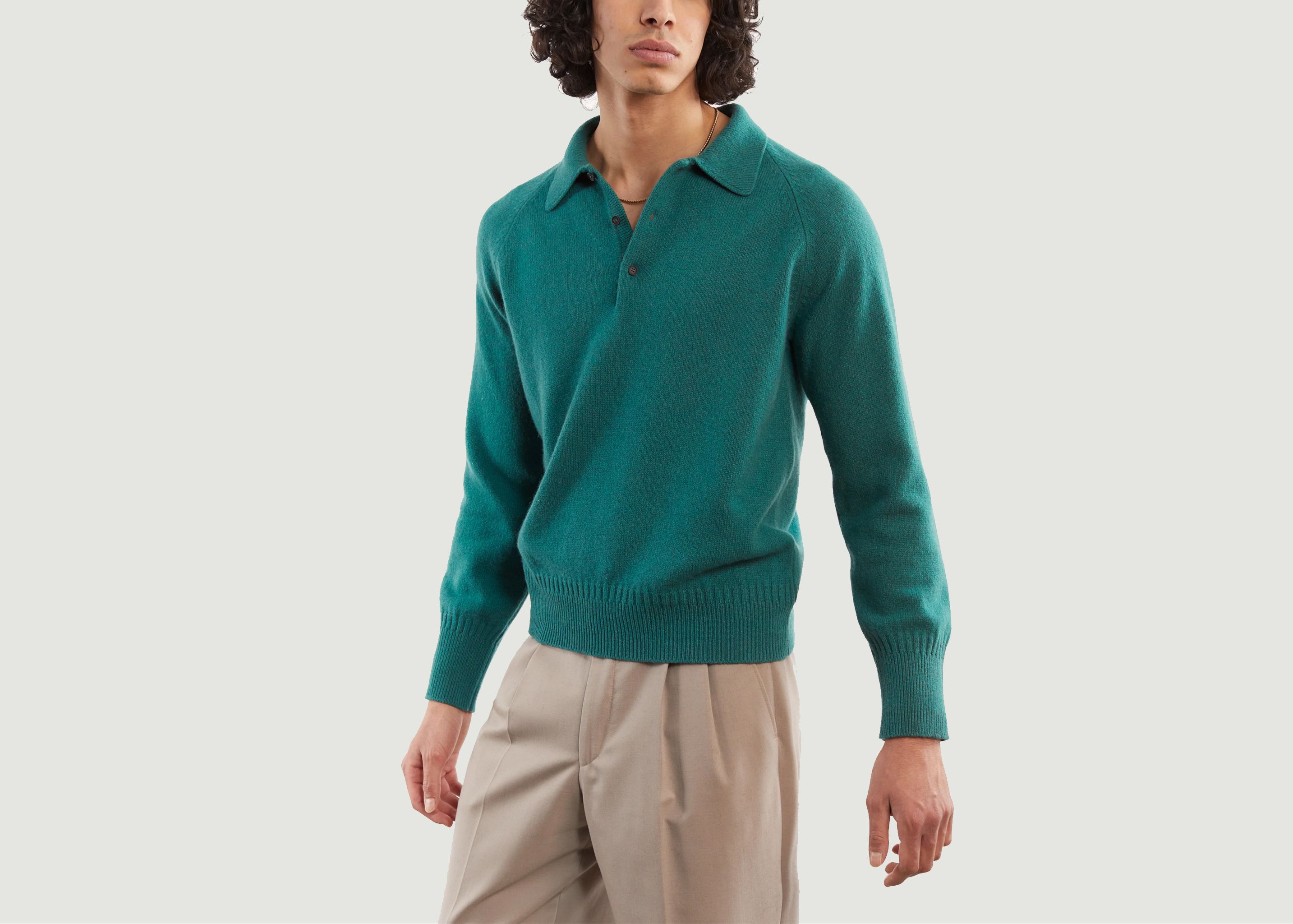 Cashmere polo shirt - Tricot