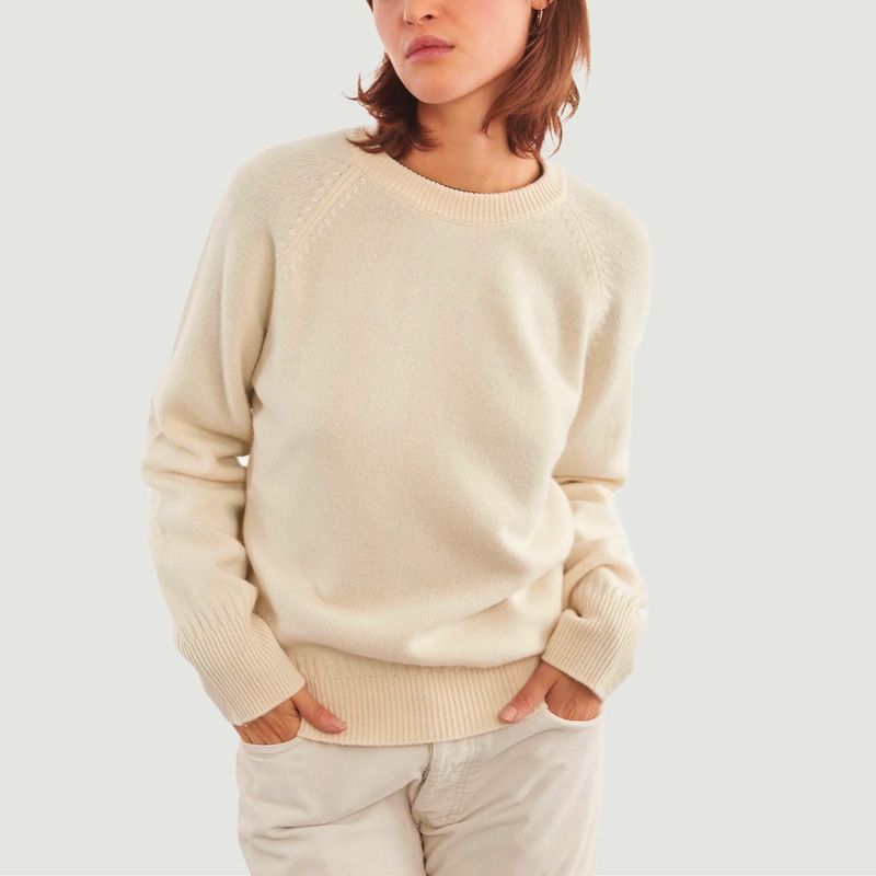 Pull col rond en cachemire - Tricot