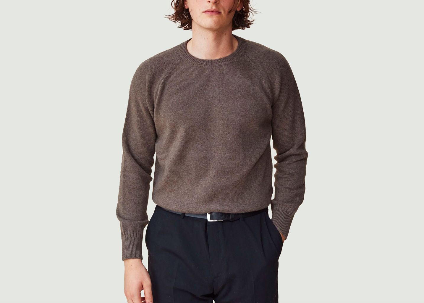 Round Neck Cashmere Sweater - Tricot