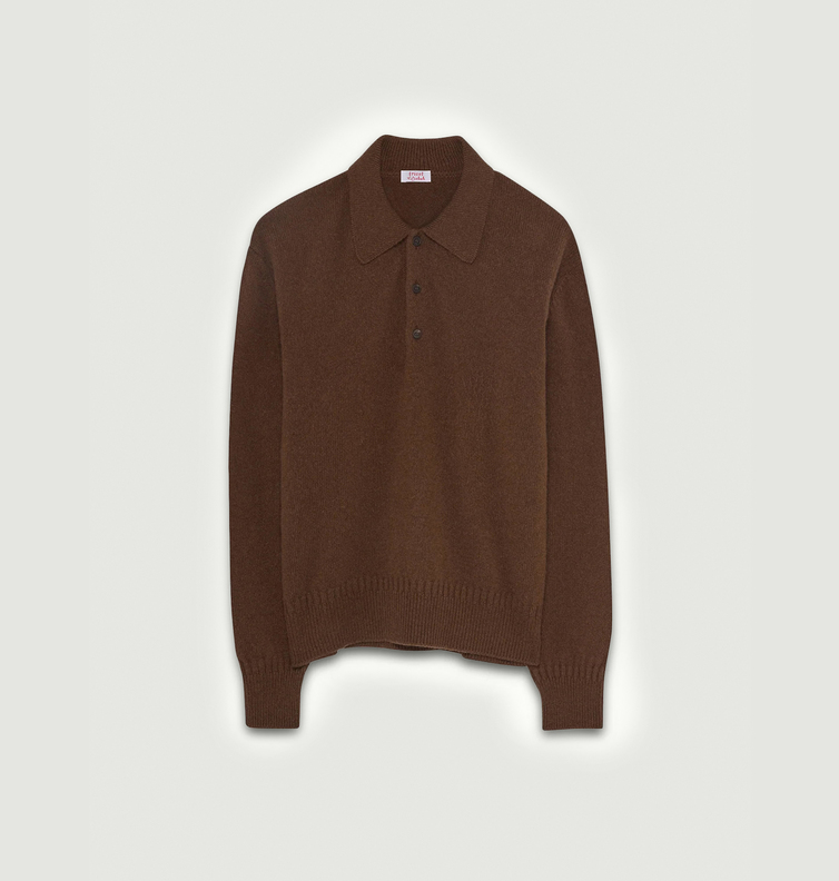 Tricot x Sabah cashmere polo shirt