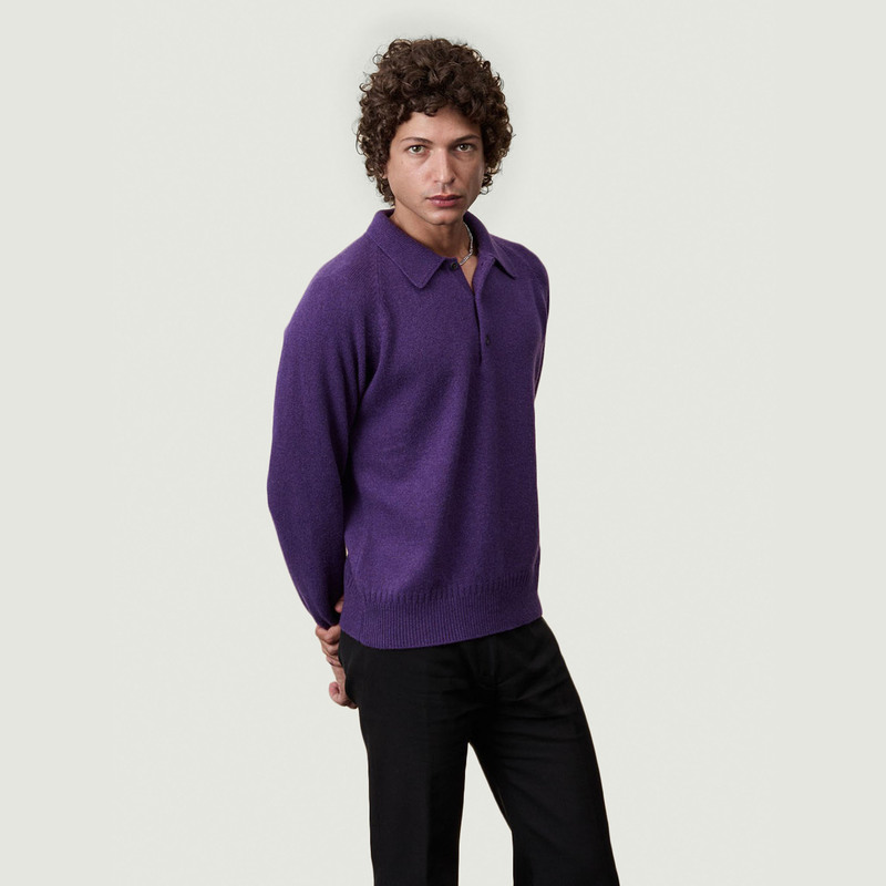 Knitted cashmere polo shirt X Leo Walk - Tricot