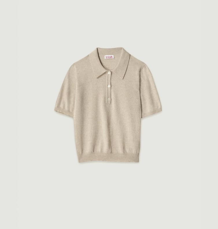 Lightweight cashmere polo shirt