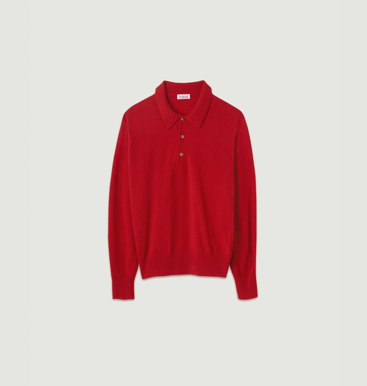 Lightweight cashmere polo shirt