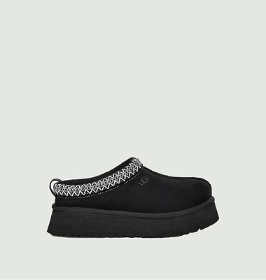 Tazz platform slippers with fancy trim