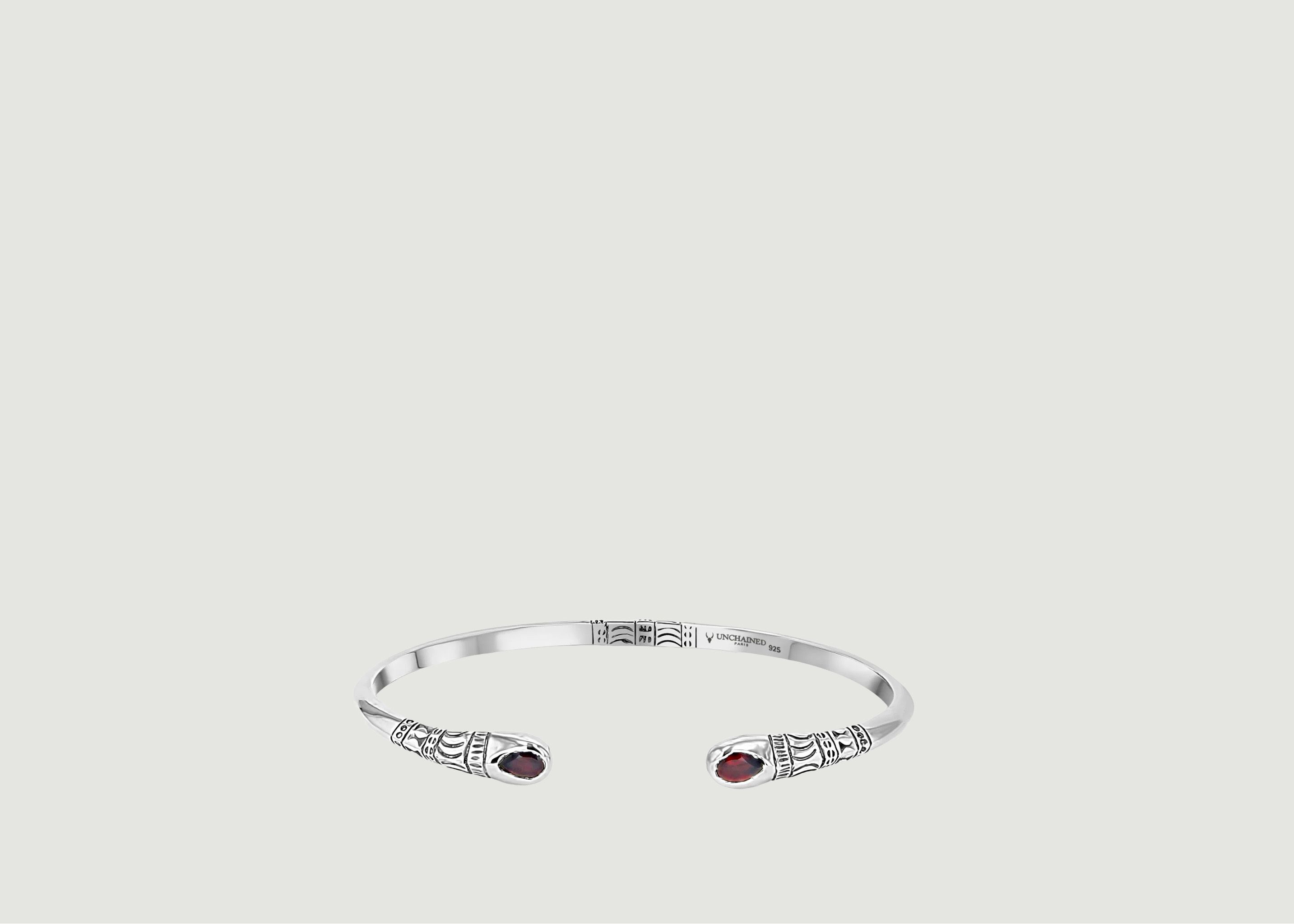 Haja bracelet garnets in silver 925 - Unchained Paris