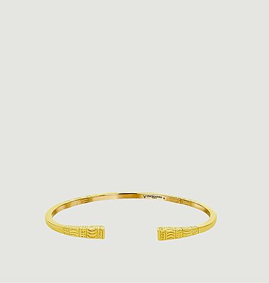 Hery square gold bracelet in 24kt silver vermeil