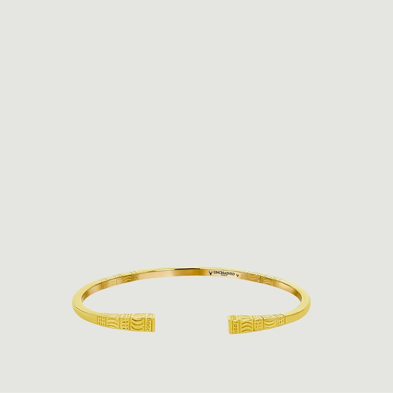 Hery square gold bracelet in 24kt silver vermeil - Unchained Paris