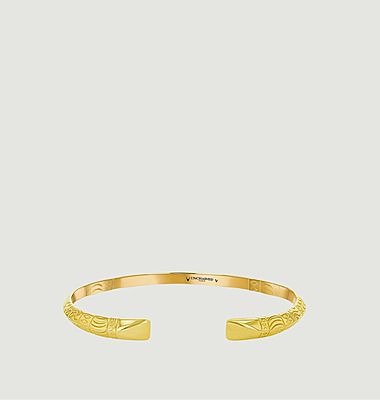 Toky bevelled gold bracelet in 24kt silver vermeil