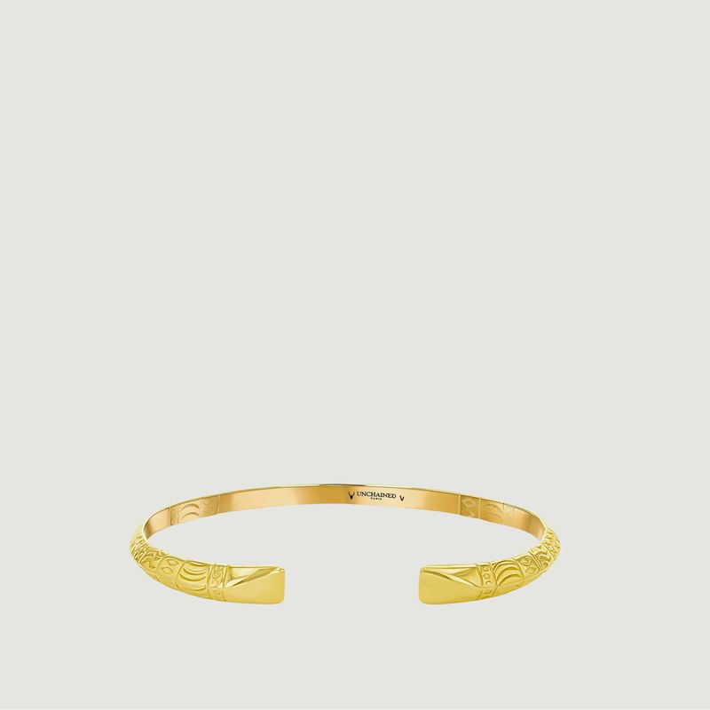Bracelet Toky biseauté gold en vermeil 24kt - Unchained Paris