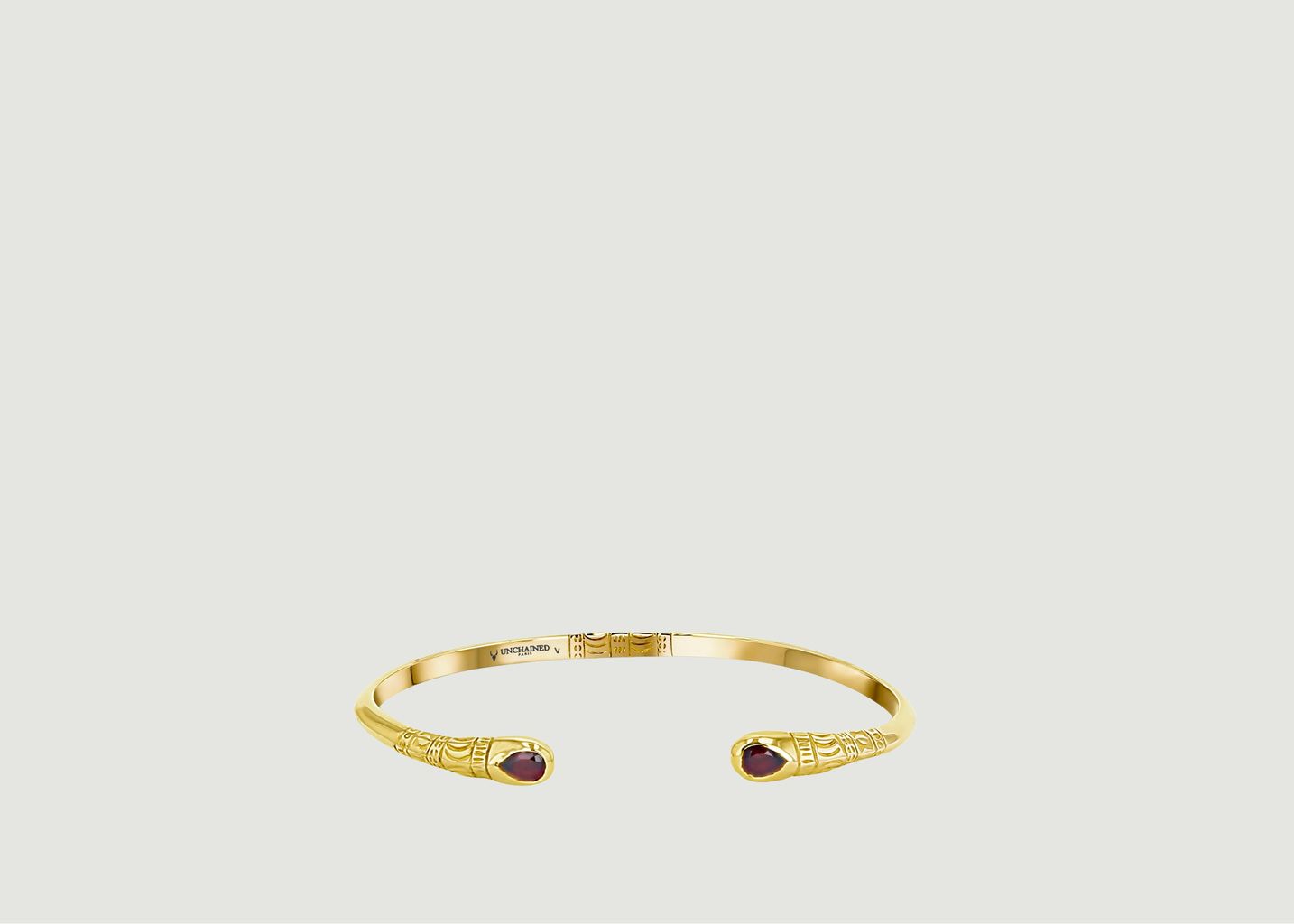Haja bracelet with 24kt gold garnets - Unchained Paris