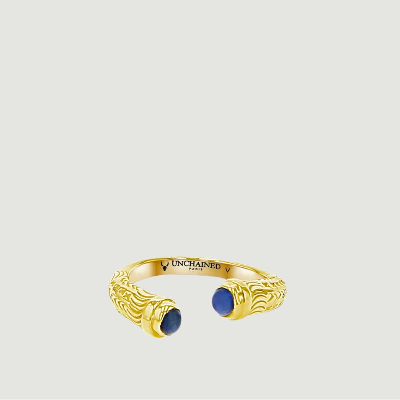 Ring Tahiry Sodalith Gold in Vermeil 24kt - Unchained Paris