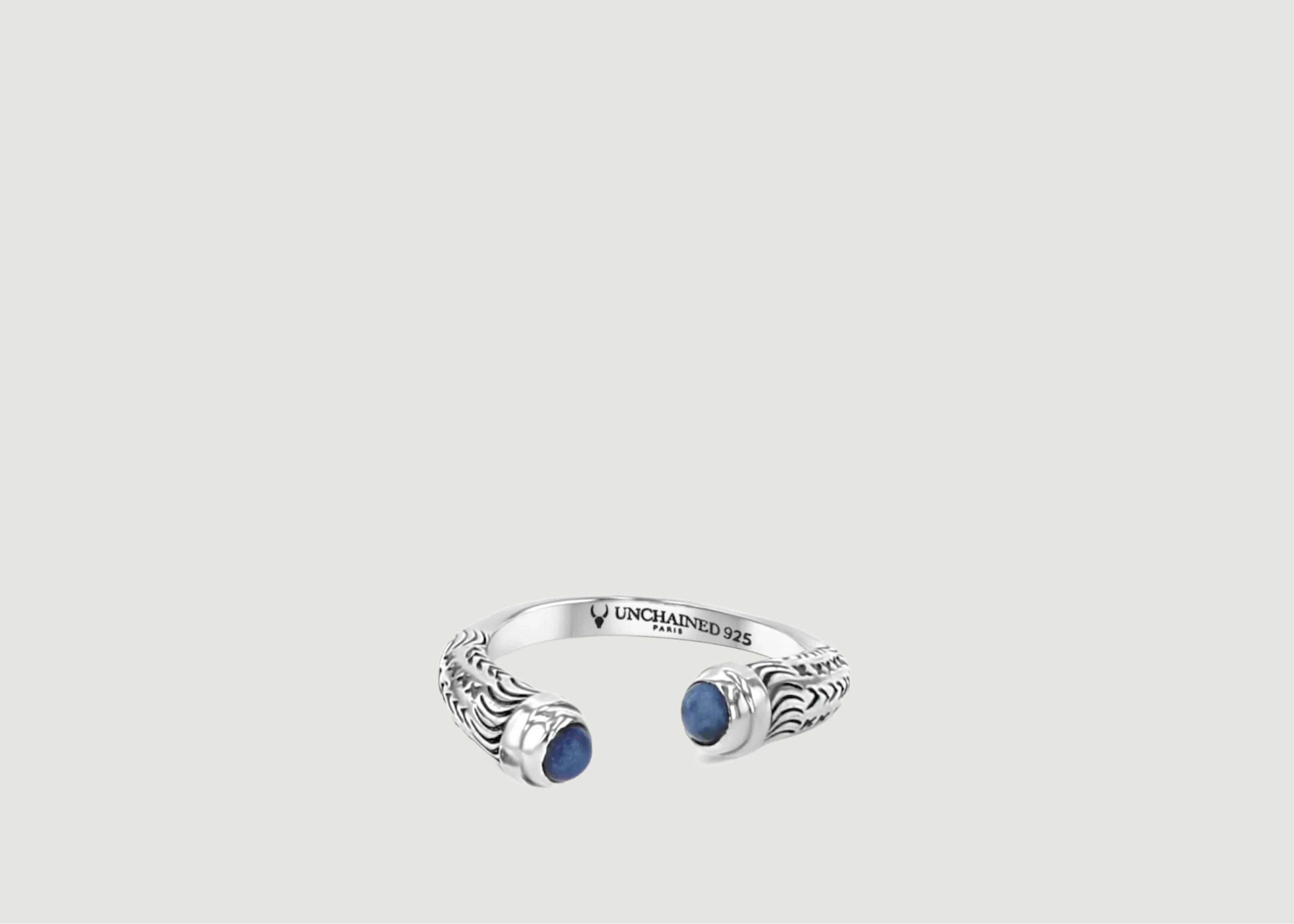 Tahiry sodalite ring in silver 925 - Unchained Paris