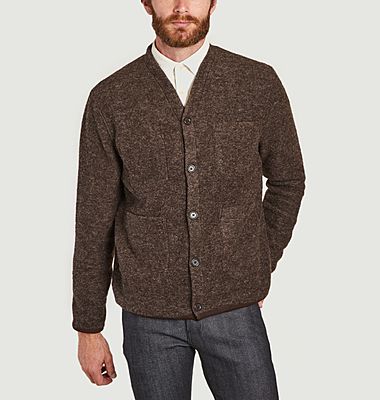 Cardigan en polaire coupe droite