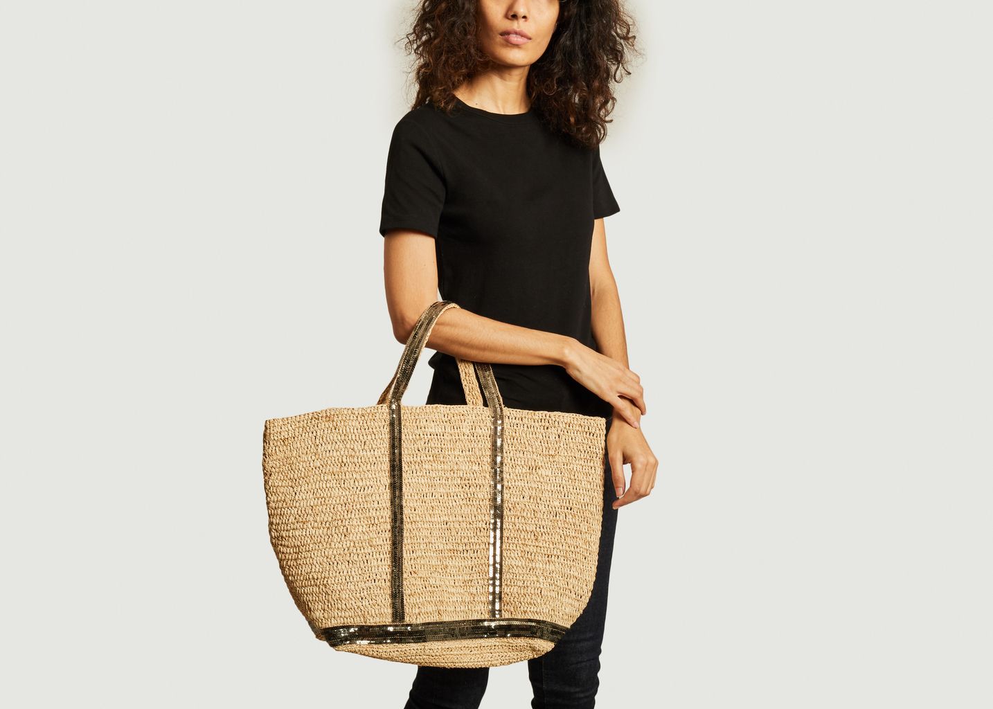 Sac cabas grand raphia et paillettes - Vanessa Bruno