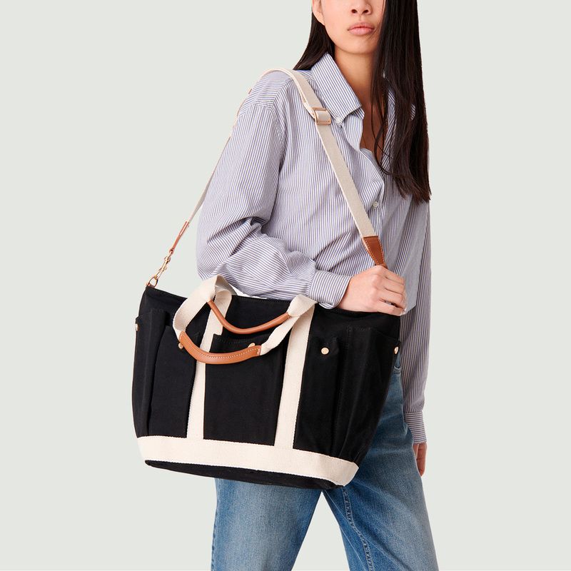Mehrtaschenbeutel aus Baumwolle und Leder Tote Bag Größe L - Vanessa Bruno