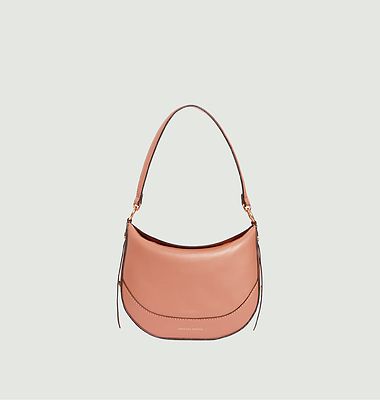 Daily leather mini half-moon bag