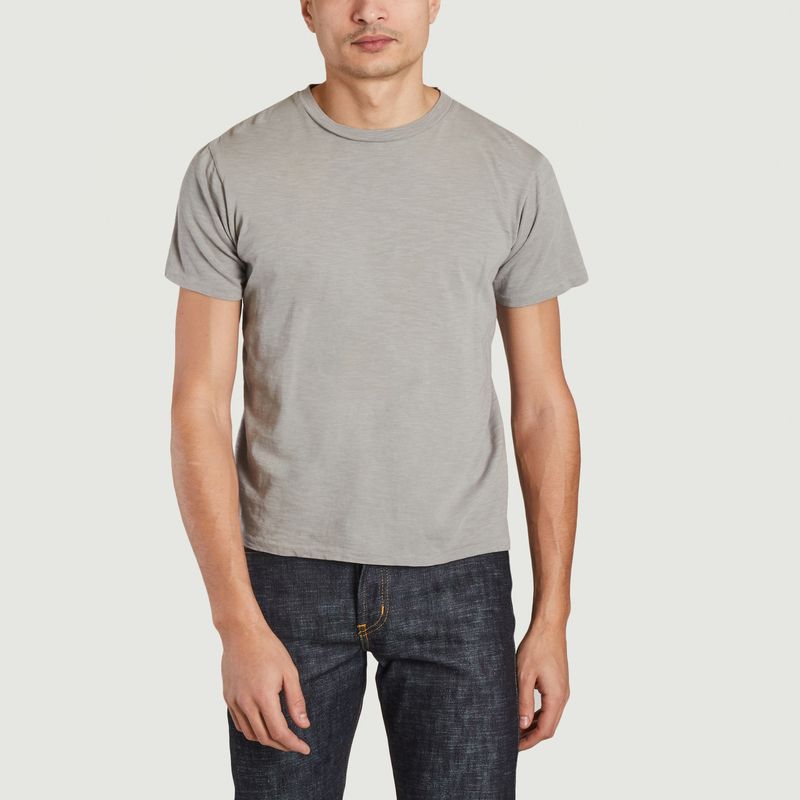 Straight cut roll-up T-shirt  - Velva Sheen