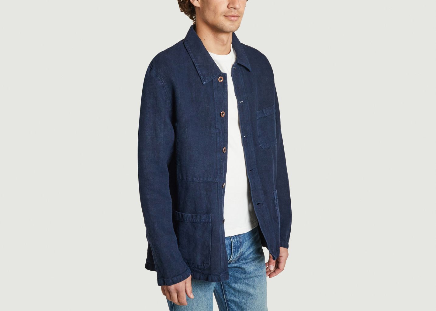 5C linen work jacket - Vetra