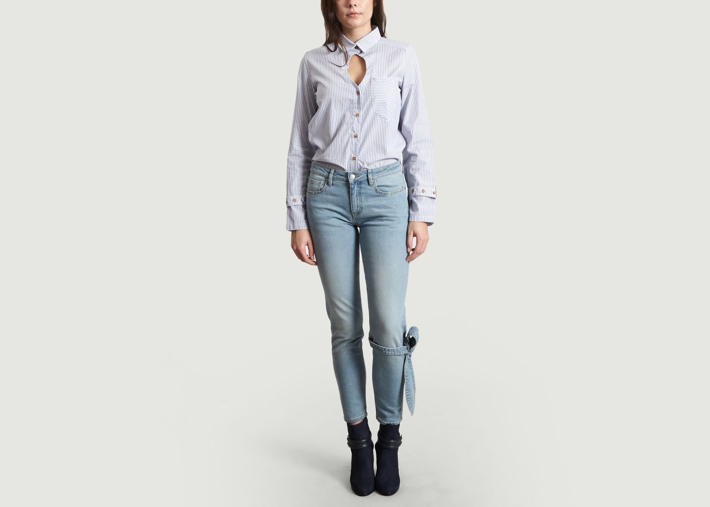 Jeans Slim 7/8 Noeud - VICTORIA/TOMAS